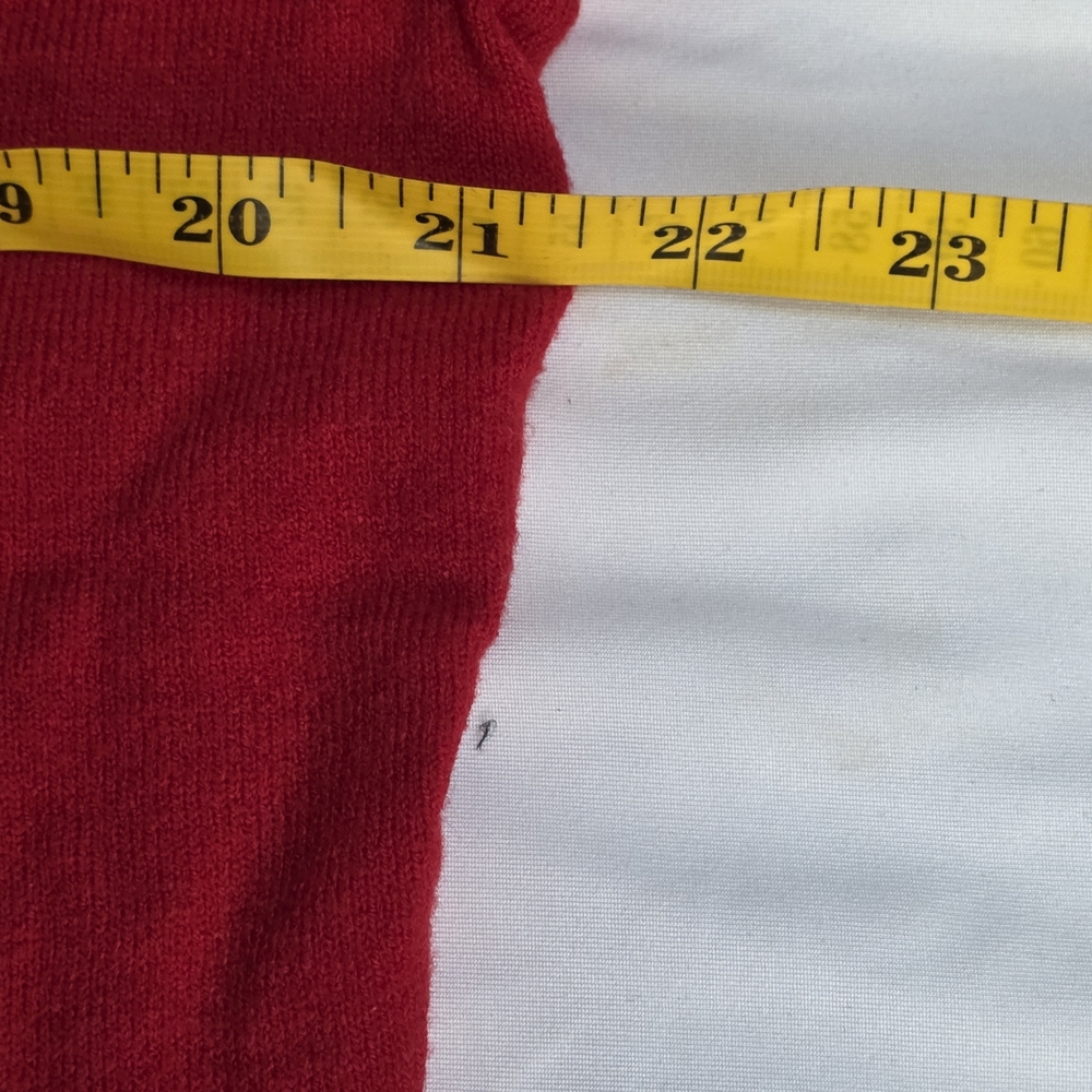 Liz Claiborne Crimson Long Sleeve Top with Beaded Neckline - Picture 6 of 7